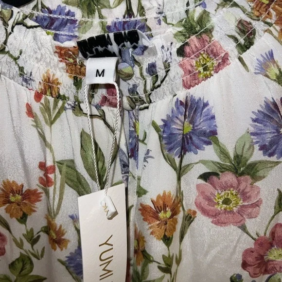 New Yumi Kim Peyton Ruffle Mini Dress Floral Cottagecore Women's Size Small - Picture 4 of 14